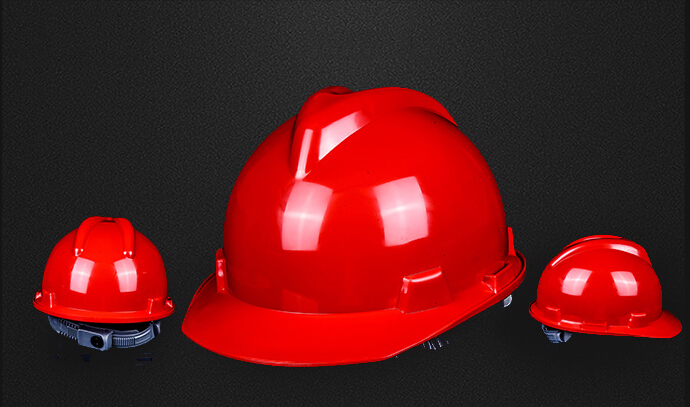 红色安全帽展示图