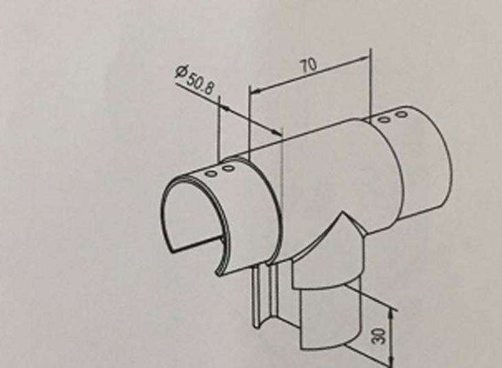 槽型三通结构图