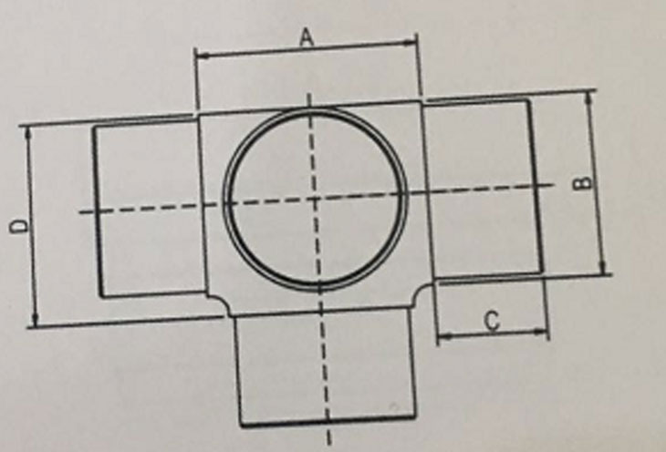 90度四通 结构图