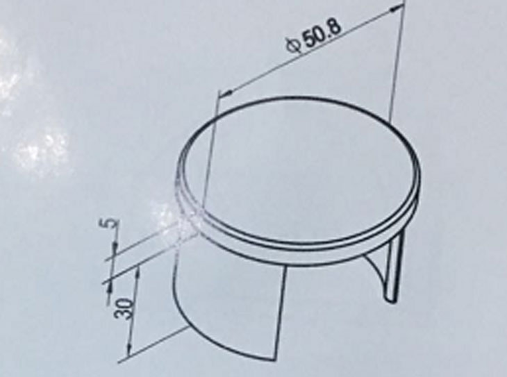 平面管帽结构图