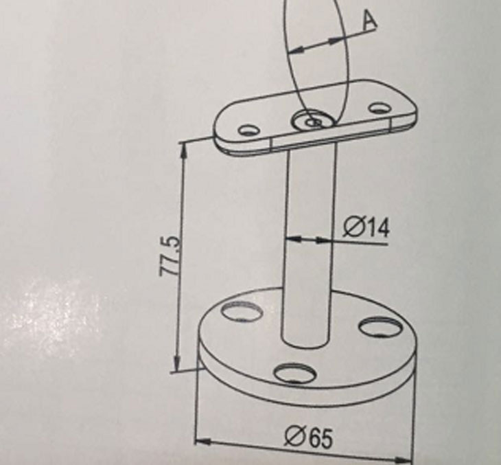 180扶手墙座结构图