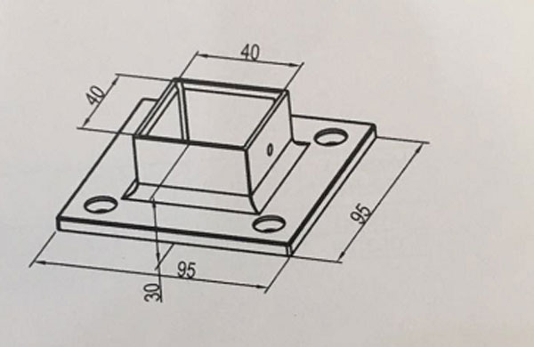 方管座结构图