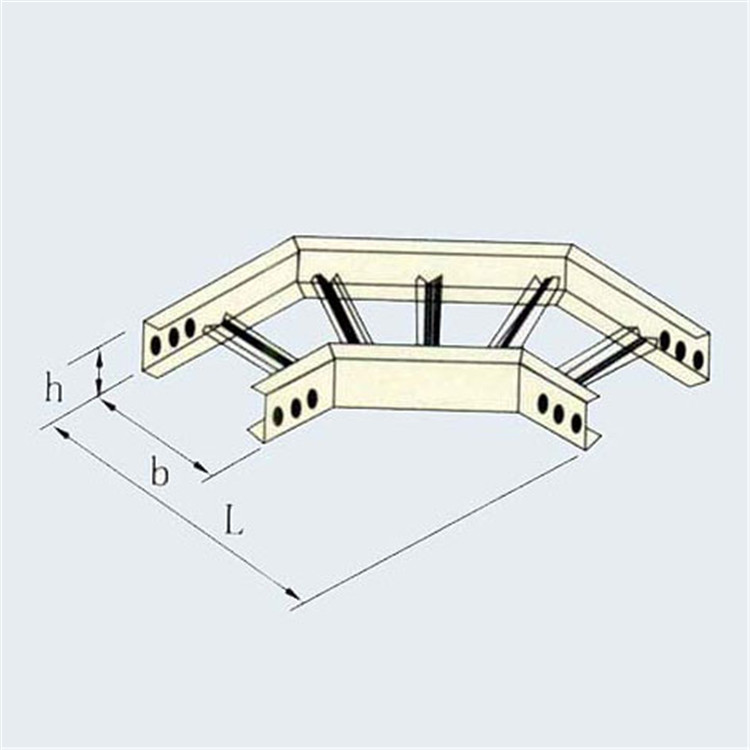 XQJ-TI-02型水平弯通 阶梯式电缆桥架