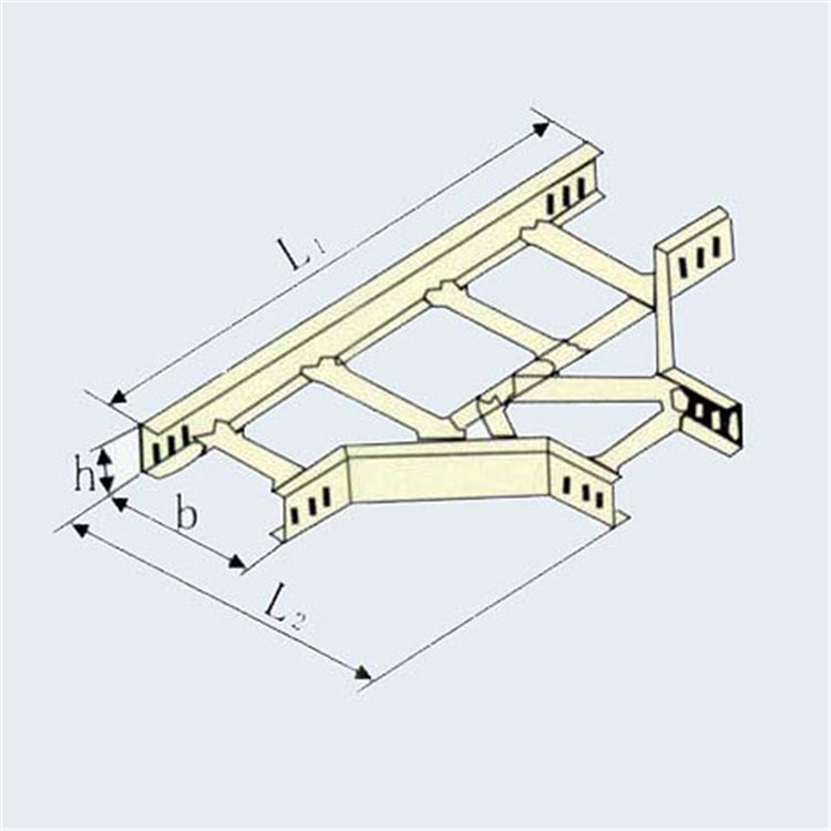 XQJ-TI-03型水平三通梯阶式电缆桥架